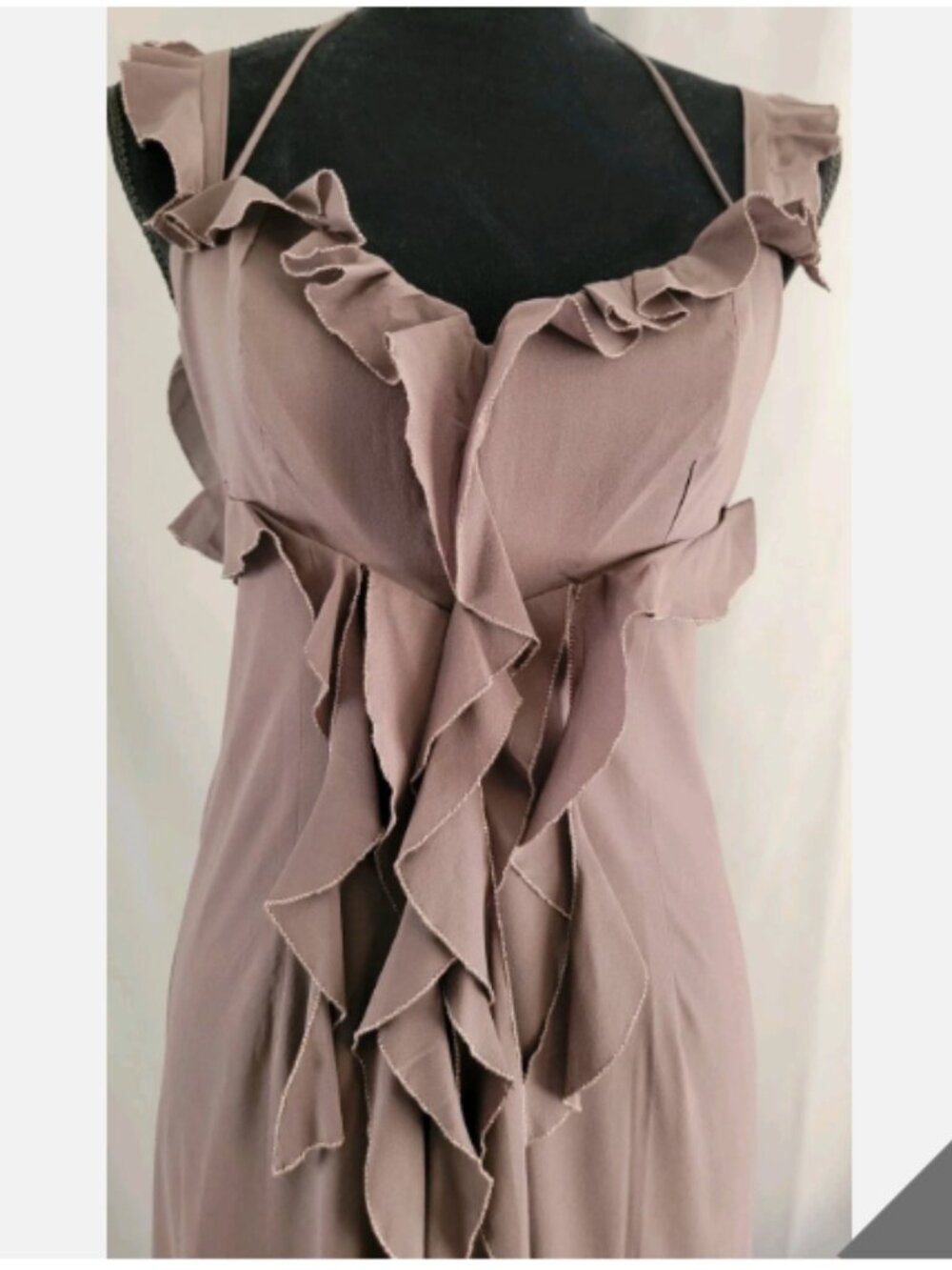 Nicole Miller Collection Silk Ruffle Dress